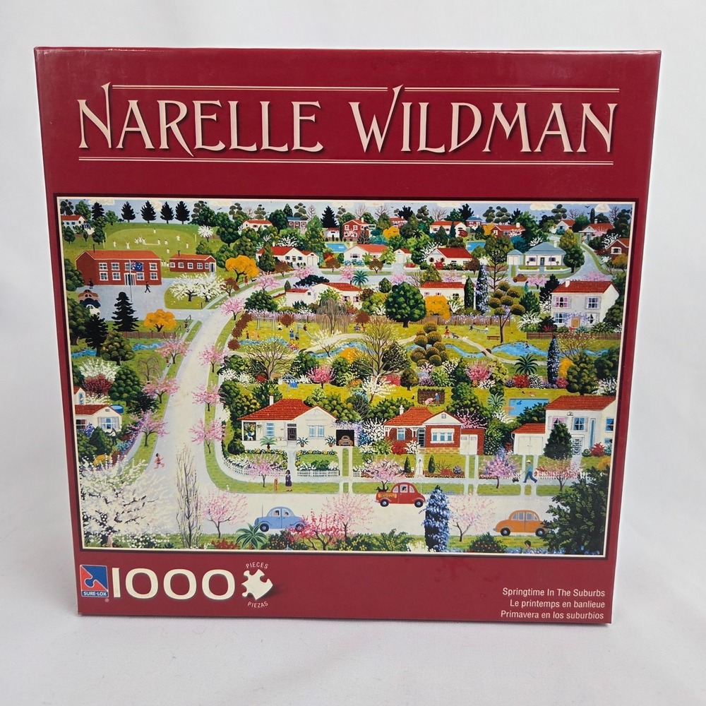 Sure-Lox New Sealed "Springtime In The Suburbs" Narelle Wildman‎ 1000 pc Puzzle